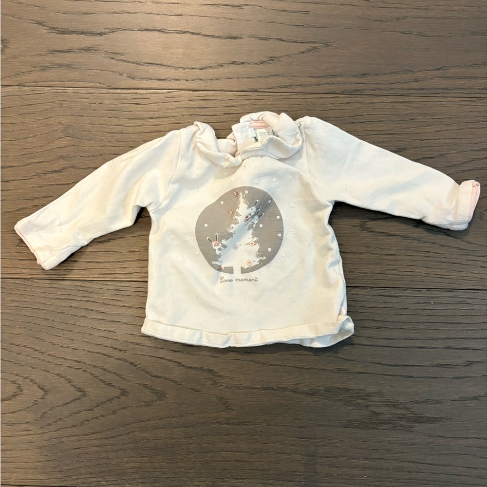 Obaibi designer baby girls long sleeve top newborn NWT